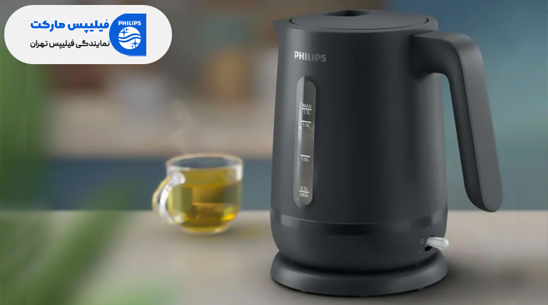 قیمت کتری برقی فیلیپس مدل HD9314 رنگ خاکستری ذغالی 