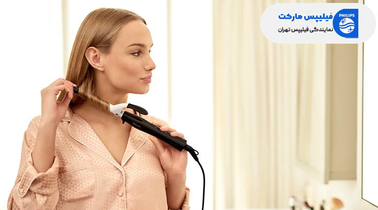 کرلی کردن موها با حالت دهنده مو فیلیپس مدل BHB862/03