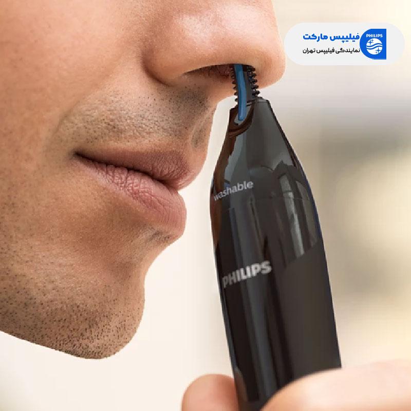اصلاح موهای بینی با دستگاه موزن بینی، گوش و ابرو فیلیپس مدل NT1650