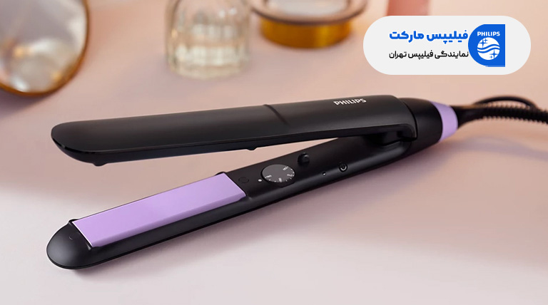 صاف کردن سریع موها با اتو مو فیلیپس مدل BHS377