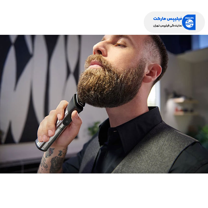 کوتاه کردن ریش با ماشین اصلاح فیلیپس مدل MG9520