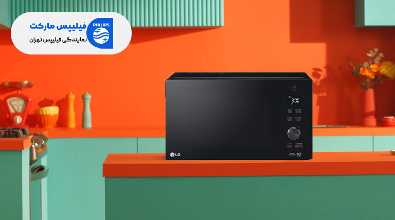 گرم کردن غذا و یخ زدایی با مایکروویو ال جی مدل MH8265DIS مشکی