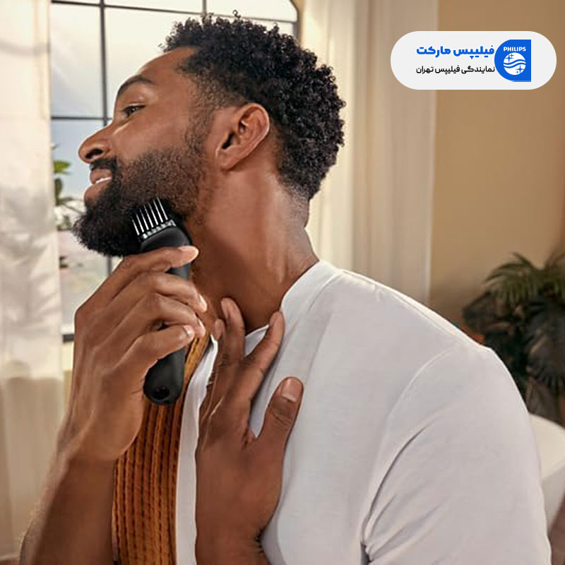 اصلاح موهای زیر گردن با ماشین اصلاح philips مدل BT5780